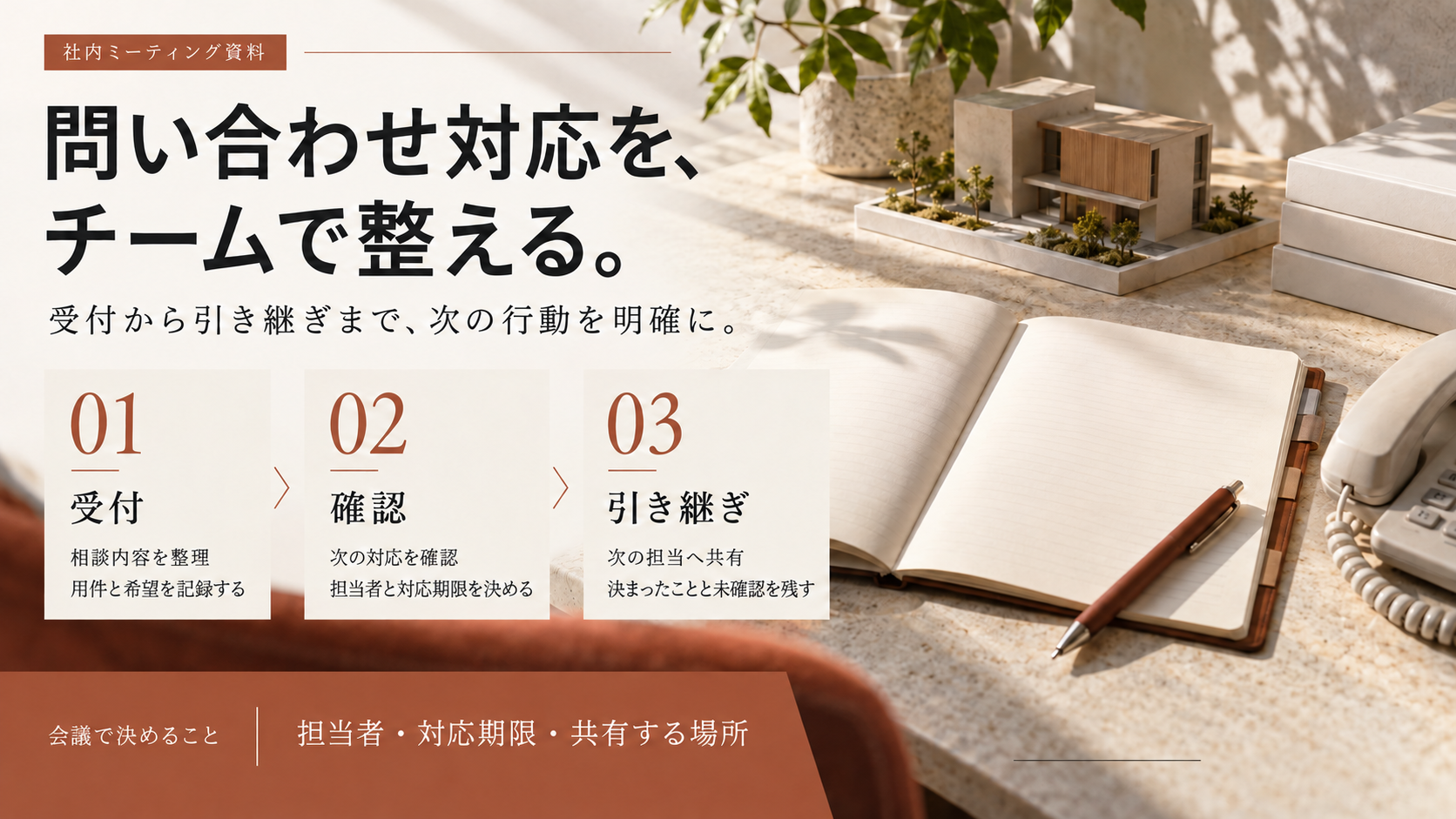 A エディトリアルの社内ミーティング資料見本
